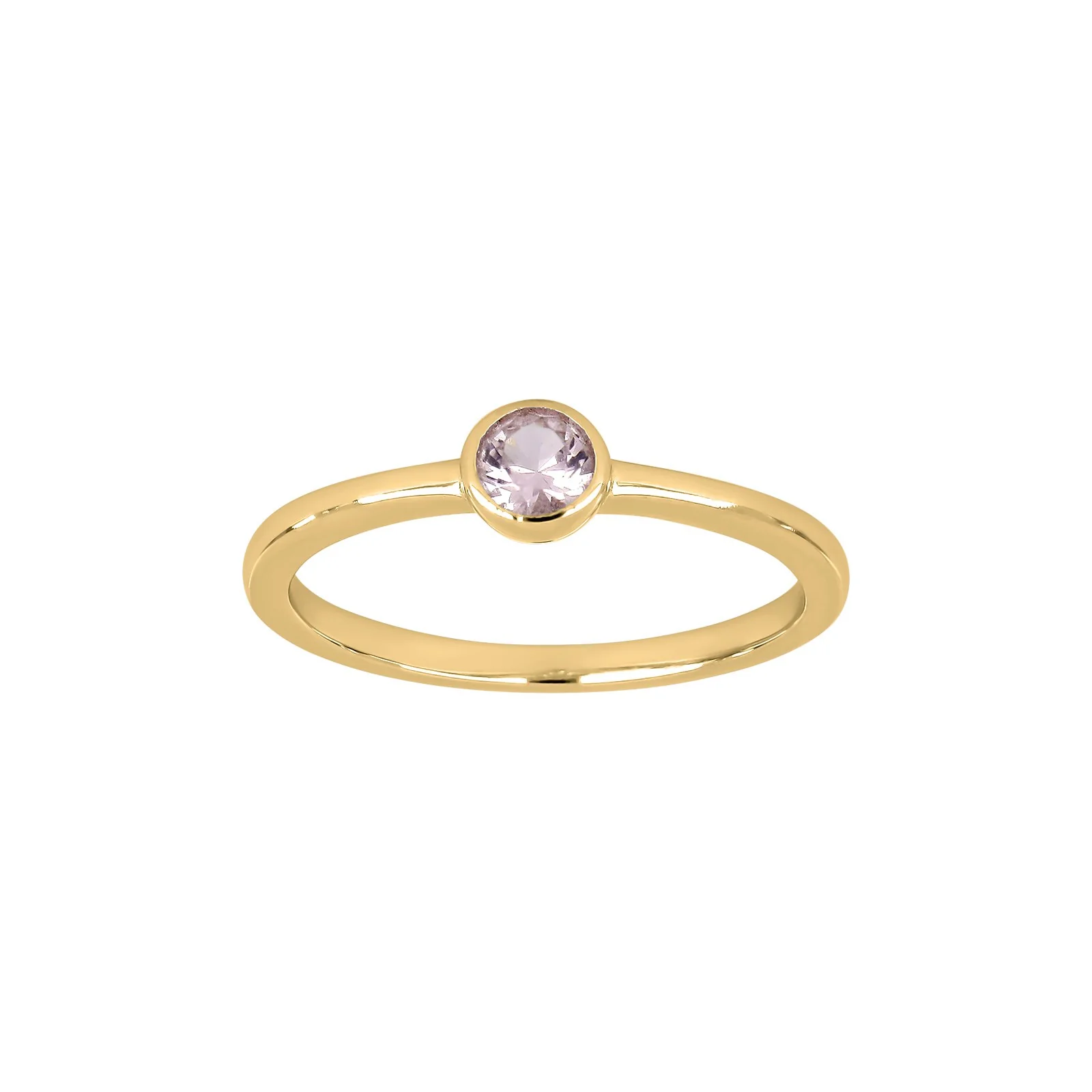 Sølv ring 4mm lyserød HILDANOR