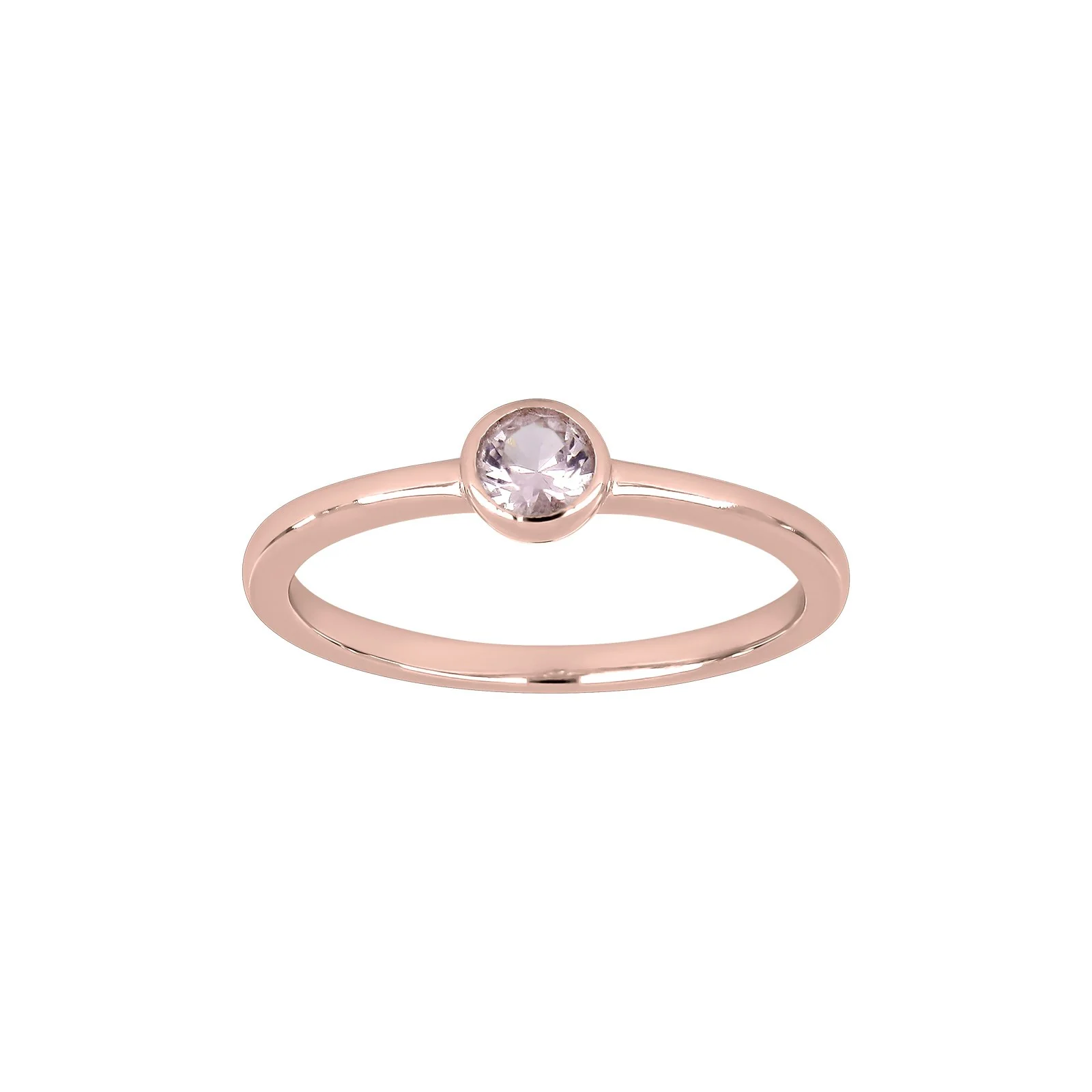 Sølv ring 4mm lyserød HILDANOR - Image 3