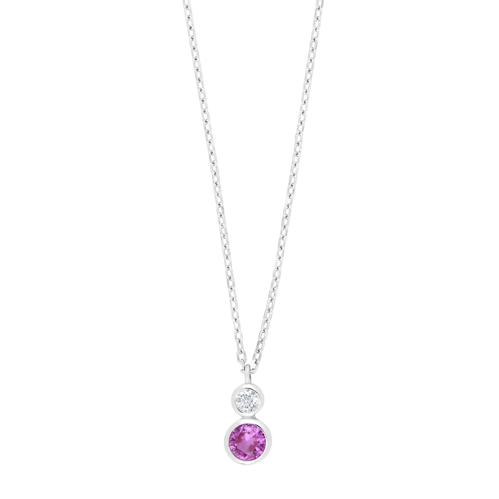 Sølv vedhæng pink cz IDANOR - Image 2