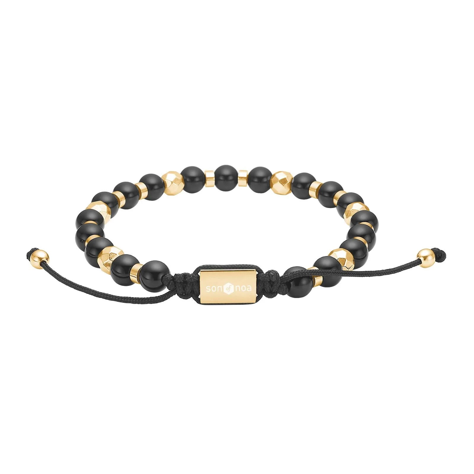 SON armbånd black agat og IP gold - Image 2
