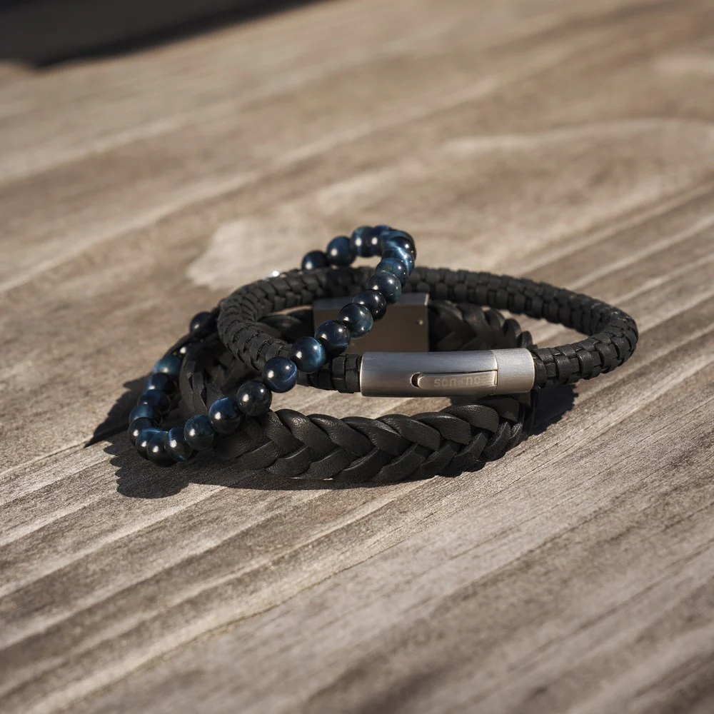 SON  armbånd blue tiger eye 6mm - Image 5