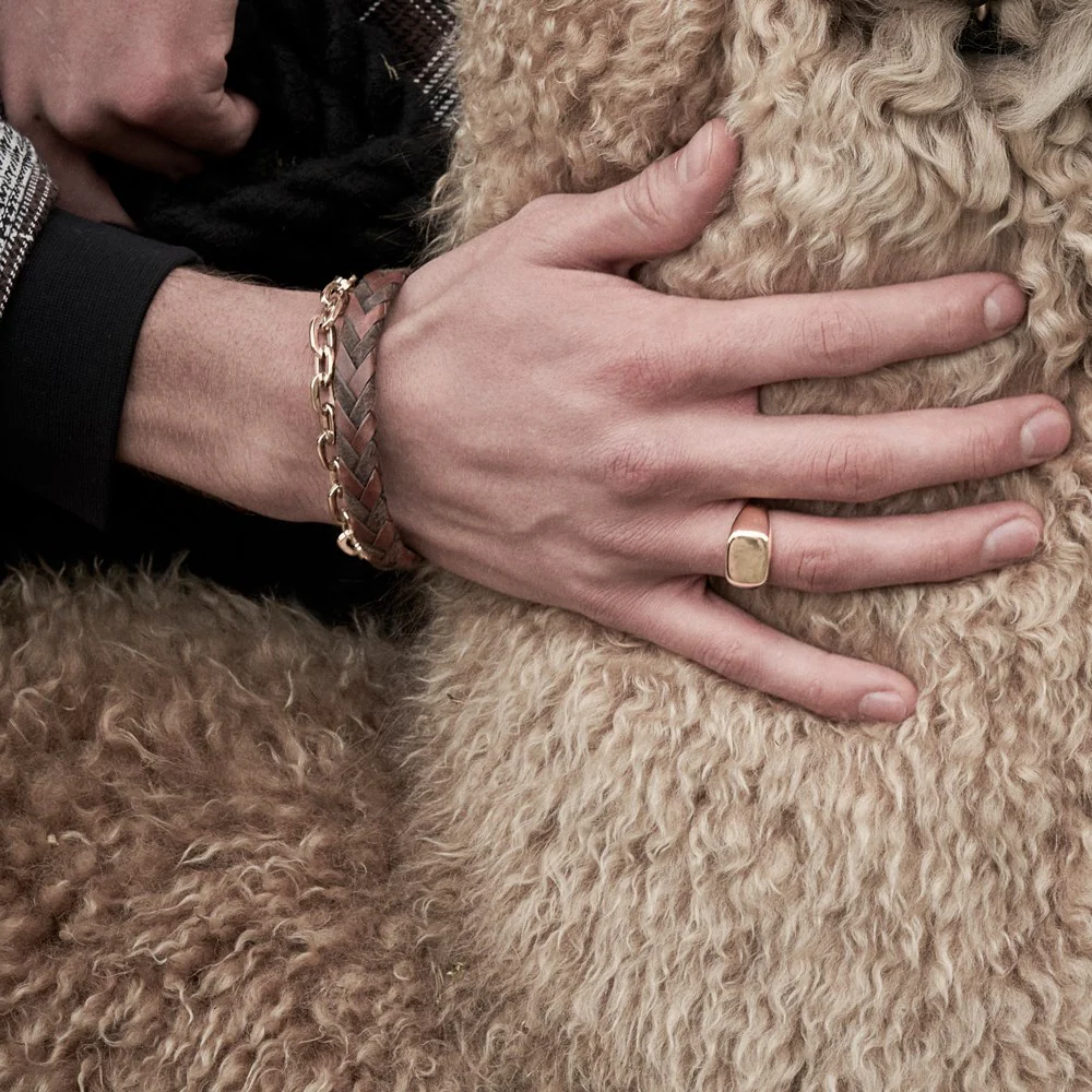 SON armbånd mørkebrun kalveskind - Image 3