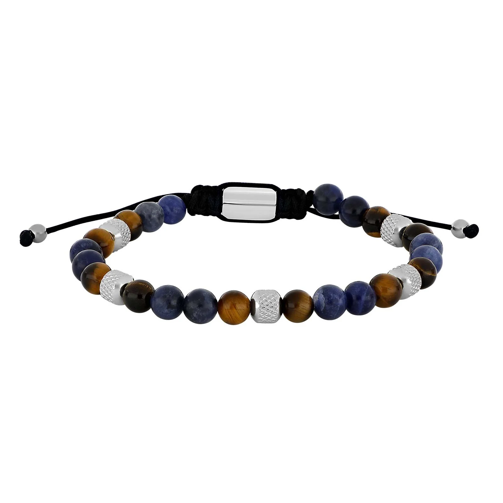 SON armbånd sodalite/yellow tiger eye og stål 6mm - Image 2