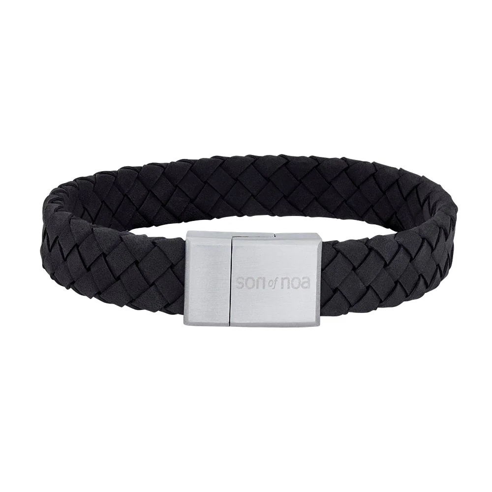 SON armbånd sort kalveskind 12mm