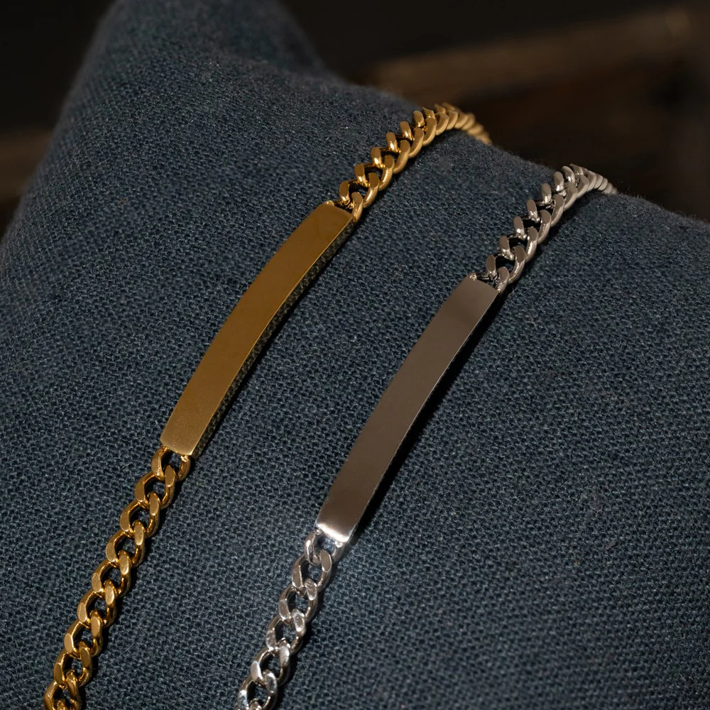 SON armbånd stål med plade - Image 2