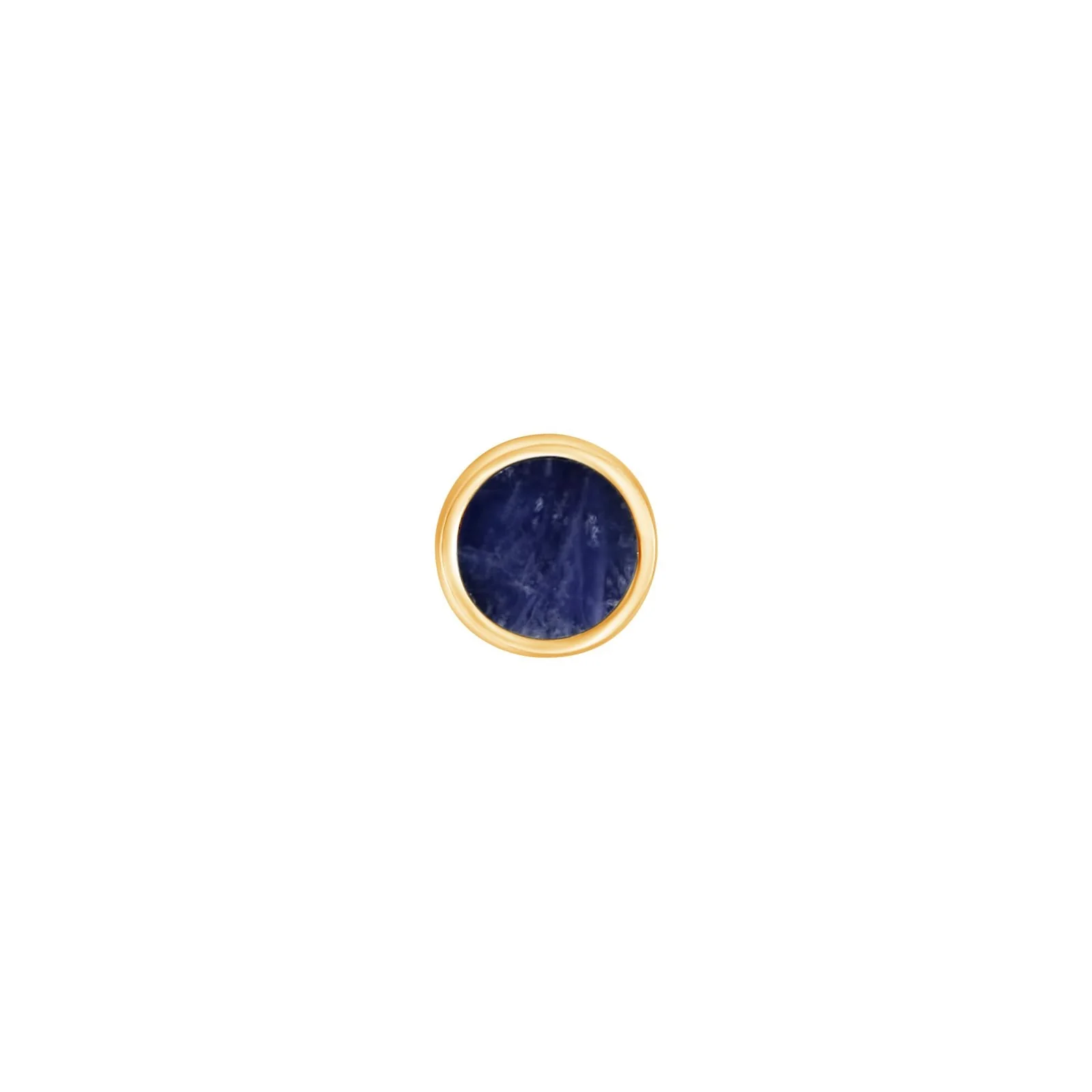 SON Forgyldt Sølv ørestik med sodalite 1 stk. - Image 2