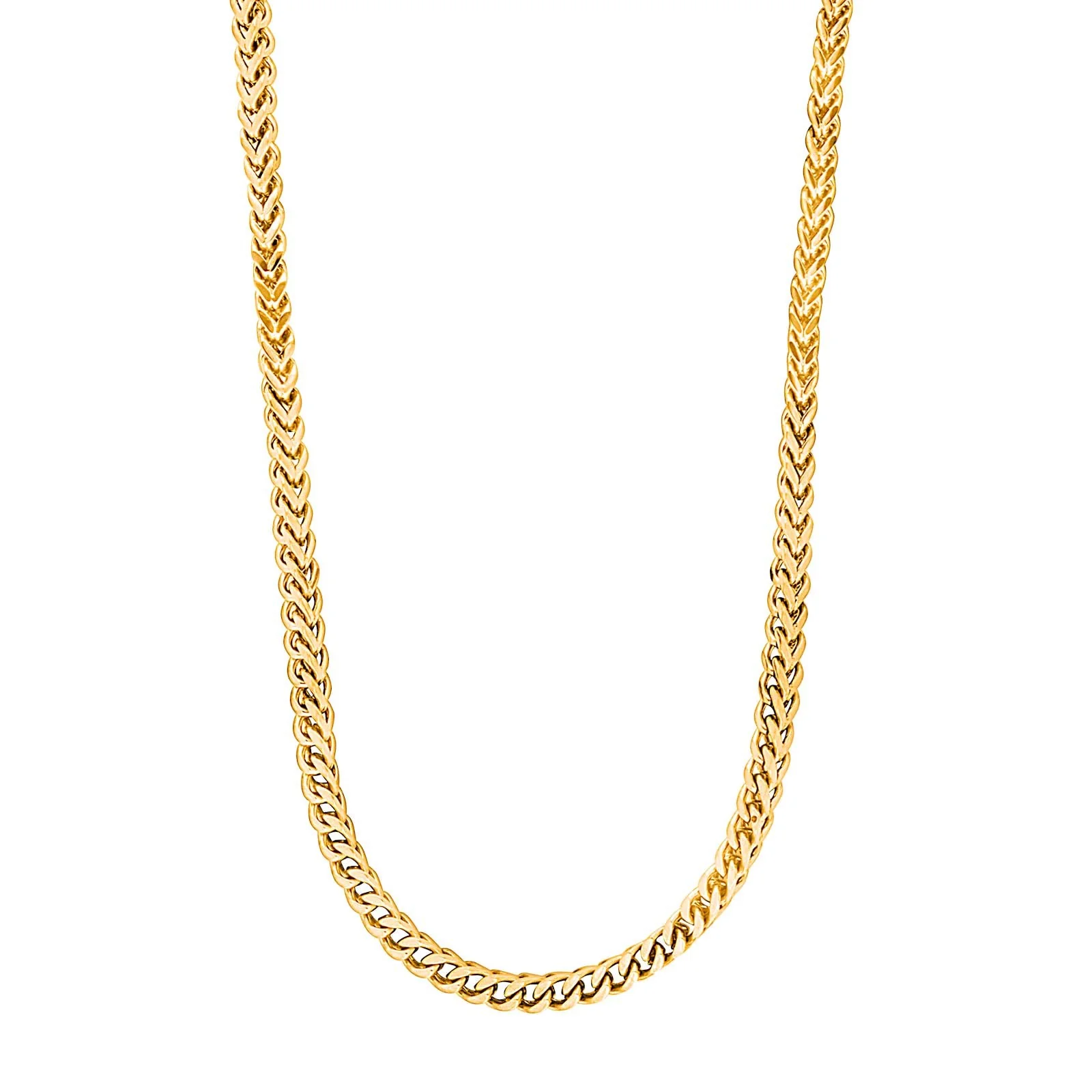 SON kæde steel IP gold  55+5cm, box-chain