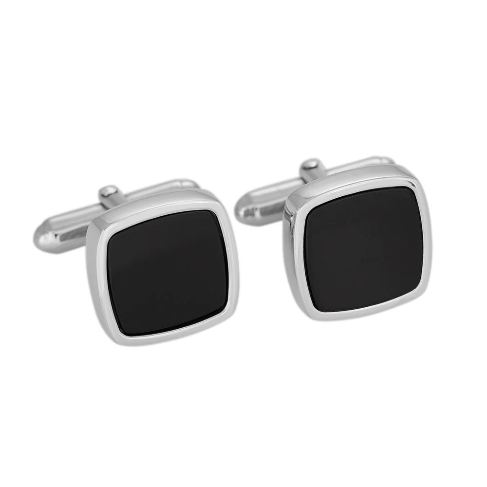 SON Rhd. Sølv manchetknapper med black onyx