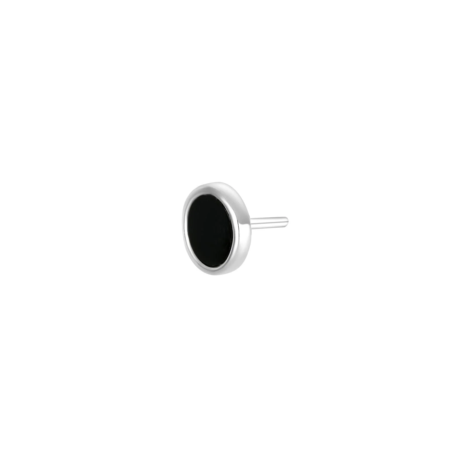 SON Rhd. sølv ørestik med onyx 1 stk.