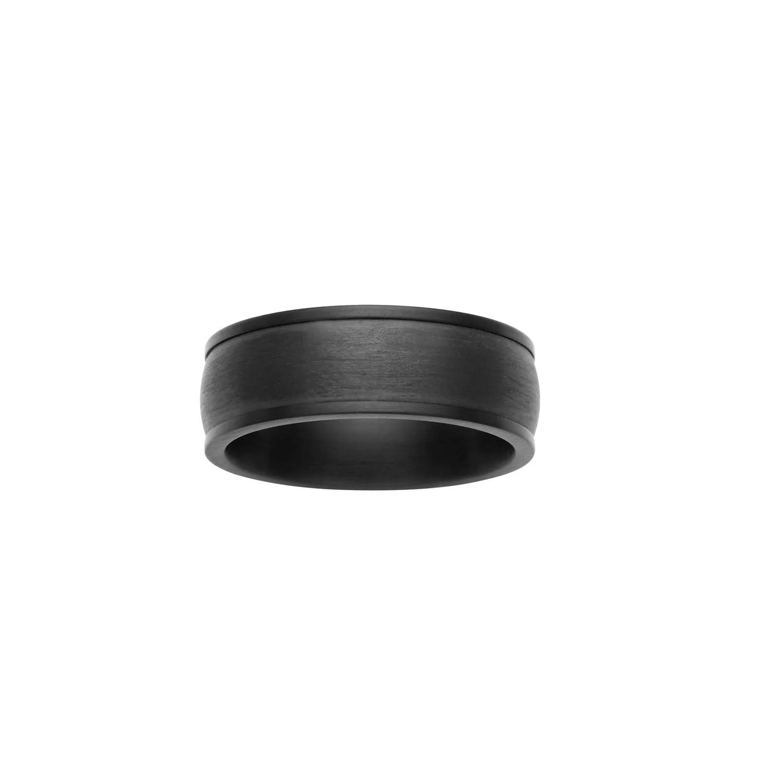 SON stål ring IP black med carbon